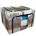 thumbnail image 1 of PKQWTM Brown Bear Hunting Fish Beautiful Alaskan Landscape Storage Bag Clear Window Storage Bins Boxes Large Capacity Foldable Stackable Organizer With Steel Metal Frame For Clothes,Closets, Bedrooms, 1 of 3