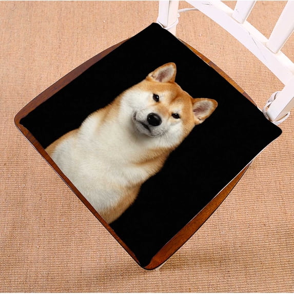 PKQWTM Brutal Shiba Inu Dog Chair Pads Chair Mat Seat Cushion Chair Cushion Floor Cushion Size 18x18 inches