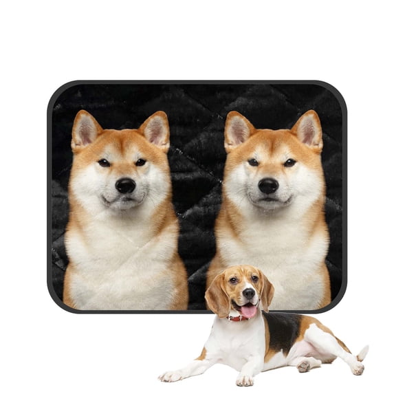 PKQWTM Brutal Shiba Inu Dog Pet Dog Cat Bed Pee Pads Mat Cushion Potty Dogsblankets Crate Bed Kennel 28x36 inch