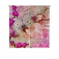 thumbnail image 1 of PKQWTM Butterflies And Orchids Flowers Pink With Lace Door Curtain Window Cover Home Decor Hanging Curtain Size 85x90 CM, 1 of 1
