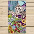 thumbnail image 1 of PKQWTM Butterflies Pansies Microfiber Bath Towels Bathroom Body Shower Towel Size 30x56 Inches, 1 of 1