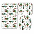 thumbnail image 1 of PKQWTM Cactus 3 Piece Bathroom Rugs Set Bath Rug Contour Mat and Toilet Lid Cover, 1 of 2