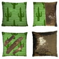 thumbnail image 1 of PKQWTM Cactus Cactus Green Wave Light Green Reversible Mermaid Cushion Cover Home Decor Sequin Pillow Case Size 18x18 inches, 1 of 2