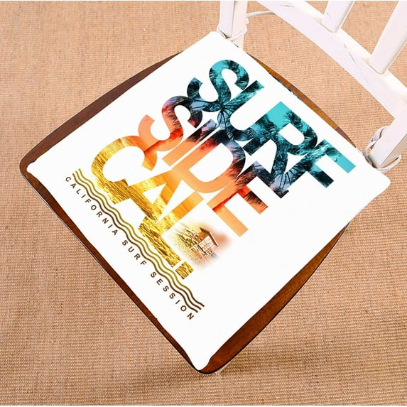 PKQWTM California Surf Chair Pads Chair Mat Seat Cushion Chair Cushion Floor Cushion Size 20x20 inches