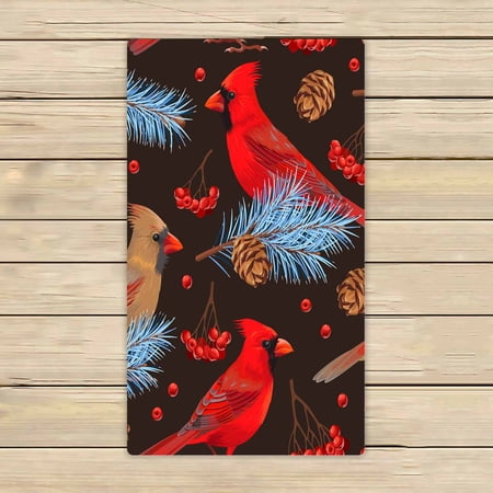 PKQWTM Cardinal Spruce Microfiber Bath Towels Bathroom Body Shower Towel Size 16x28 Inches
