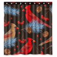 thumbnail image 1 of PKQWTM Cardinal Spruce WaterProof Polyester Fabric Shower Curtain Size 66x72 Inches, 1 of 1