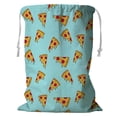 thumbnail image 1 of PKQWTM Cartoon Pizza Slice Storage Basket Laundry Bag with Drawstring Size 24x32 Inch, 1 of 3