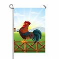 thumbnail image 1 of PKQWTM Cartoon Rooster Crowing At Farm Field Morning Sun Rising Yard Decor Home Garden Flag Size 28x40 Inches, 1 of 1