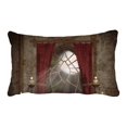 thumbnail image 1 of PKQWTM Castle Chamber Window Candelabras Bed Decor Pillow Cases Zippered Cushion Cover Size 20x30 Inches, 1 of 1