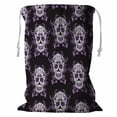 thumbnail image 1 of PKQWTM Celebration Festival Mexico Sugar Skull Skeleton Storage Basket Laundry Bag with Drawstring Size 18x24 Inch, 1 of 3