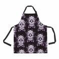 thumbnail image 1 of PKQWTM Celebration Festival Mexico Sugar Skull Skeleton Unisex Adjustable Bib Apron with Pockets for Commercial Restaurant and Home Kitchen Use, 1 of 2