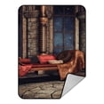 thumbnail image 1 of PKQWTM Chamber Fantasy Palace Sofa Candles Cushions Blanket Crystal Velvet Throw Bed Blanket 58x80 inches, 1 of 1