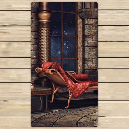 PKQWTM Chamber Fantasy Palace Sofa Candles Cushions Microfiber Bath Towels Bathroom Body Shower Towel Size 30x56 Inches