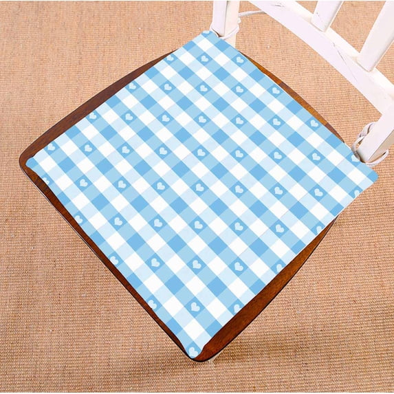PKQWTM Check and Hearts Chair Pads Chair Mat Seat Cushion Chair Cushion Floor Cushion Size 18x18 inches