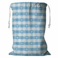 thumbnail image 1 of PKQWTM Check and Hearts Storage Basket Laundry Bag with Drawstring Size 18x24 Inch, 1 of 3