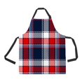 thumbnail image 1 of PKQWTM Checkered Pattern Unisex Adjustable Bib Apron with Pockets for Commercial Restaurant and Home Kitchen Use, 1 of 1