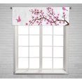 thumbnail image 1 of PKQWTM Cherry Blossom Birds Window Curtain Valance Rod Pocket 54x18 inch, 1 of 1
