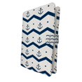 thumbnail image 1 of PKQWTM Chevron Anchors Blue White Book Cover Book Protector Book Sleeve Book Pouch Book Bag 6x9 inch, 1 of 4