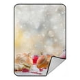 thumbnail image 1 of PKQWTM Christmas Balls Snow Blanket Crystal Velvet Throw Bed Blanket 58x80 inches, 1 of 1