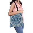 thumbnail image 1 of PKQWTM Christmas Cute Snowflake Pattern Canvas Shoulder Bags Handbags Tote Bags Shopping Bag, 1 of 2