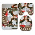 thumbnail image 1 of PKQWTM Christmas Decorations Ideas 3 Piece Bathroom Rugs Set Bath Rug Contour Mat and Toilet Lid Cover, 1 of 2