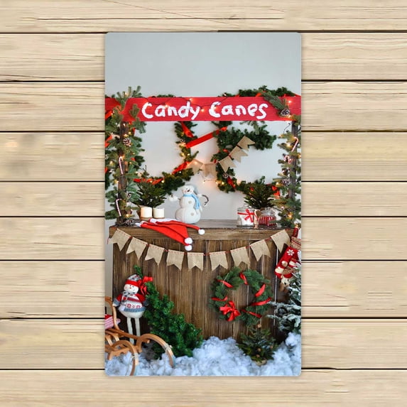 PKQWTM Christmas Decorations Ideas Microfiber Bath Towels Bathroom Body Shower Towel Size 16x28 Inches