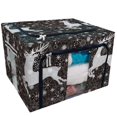 thumbnail image 1 of PKQWTM Christmas Deer Happy New Year Storage Bag Clear Window Storage Bins Boxes Large Capacity Foldable Stackable Organizer With Steel Metal Frame For Bedding,Clothes,Closets, Bedrooms, 1 of 3