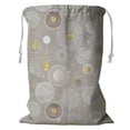 thumbnail image 1 of PKQWTM Christmas Doodle Circles Golden Foil Circles Stars Snow Storage Basket Laundry Bag with Drawstring Size 24x32 Inch, 1 of 3
