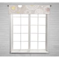 thumbnail image 1 of PKQWTM Christmas Doodle Circles Golden Foil Circles Stars Snow Window Curtain Valance Rod Pocket 54x12 inch, 1 of 1