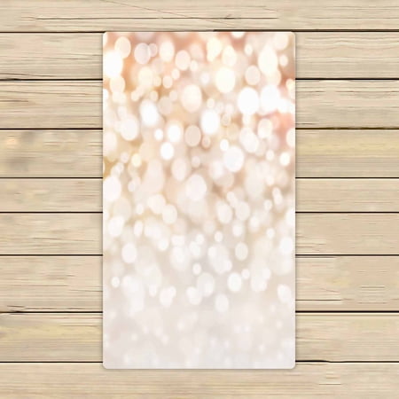 PKQWTM Christmas Lights Microfiber Bath Towels Bathroom Body Shower Towel Size 16x28 Inches