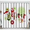 thumbnail image 1 of PKQWTM Christmas Practical heat insulation Shading Window Curtain Size 52(W)x84(H) inches(Two Piece), 1 of 1