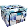 thumbnail image 1 of PKQWTM Christmas Snowman under Tree Winter Snow Scene Storage Bag Clear Window Storage Bins Boxes Large Capacity Foldable Stackable Organizer With Steel Metal Frame For Clothes,Closets, Bedrooms, 1 of 3
