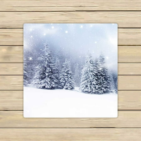 PKQWTM Christmas Snowy Fir Trees Microfiber Bath Towels Bathroom Body Shower Towel Size 13x13 Inches