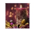 thumbnail image 1 of PKQWTM Christmas Still Life In Purple Colors Door Curtain Window Cover Home Decor Hanging Curtain Size 85x90 CM, 1 of 1