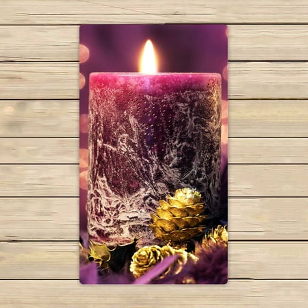 PKQWTM Christmas Still Life In Purple Colors Microfiber Bath Towels Bathroom Body Shower Towel Size 16x28 Inches