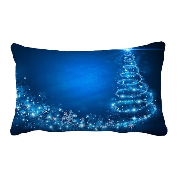 PKQWTM Christmas Tree Bed Decor Pillow Cases Zippered Cushion Cover Size 20x30 Inches