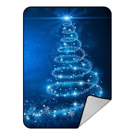 PKQWTM Christmas Tree Blanket Crystal Velvet Throw Bed Blanket 58x80 inches