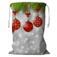 thumbnail image 1 of PKQWTM Christmas Tree Branches Red Balls Storage Basket Laundry Bag with Drawstring Size 24x32 Inch, 1 of 3