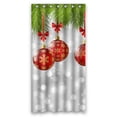 thumbnail image 1 of PKQWTM Christmas Tree Branches Red Balls WaterProof Polyester Fabric Shower Curtain Size 36x72 Inches, 1 of 1