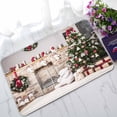 thumbnail image 1 of PKQWTM Christmas Tree Fire Place Toy Bear Candles Gifts Home Decor Floor Mat Area Rug Doormat Size 18x30 Inches, 1 of 1