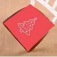 thumbnail image 1 of PKQWTM Christmas Tree Line Icon On Red Chair Pads Chair Mat Seat Cushion Chair Cushion Floor Cushion Size 16x16 inches, 1 of 1