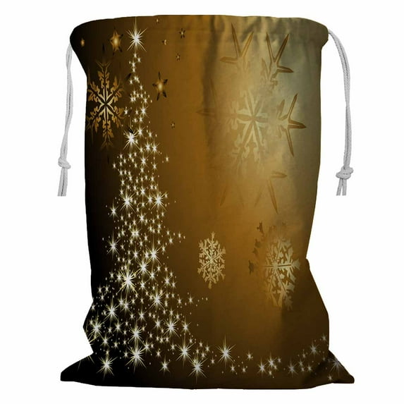 PKQWTM Christmas Tree Storage Basket Laundry Bag with Drawstring Size 18x24 Inch