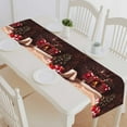 thumbnail image 1 of PKQWTM Christmas decorated fireplace tree Cotton and Linen Table Runner Kitchen Dining Room Supplies Size 14x72 Inch, 1 of 1