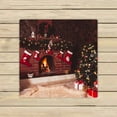 thumbnail image 1 of PKQWTM Christmas decorated fireplace tree Microfiber Bath Towels Bathroom Body Shower Towel Size 13x13 Inches, 1 of 1