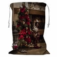 thumbnail image 1 of PKQWTM Christmas tree near fireplace rocking chair Storage Basket Laundry Bag with Drawstring Size 24x32 Inch, 1 of 3