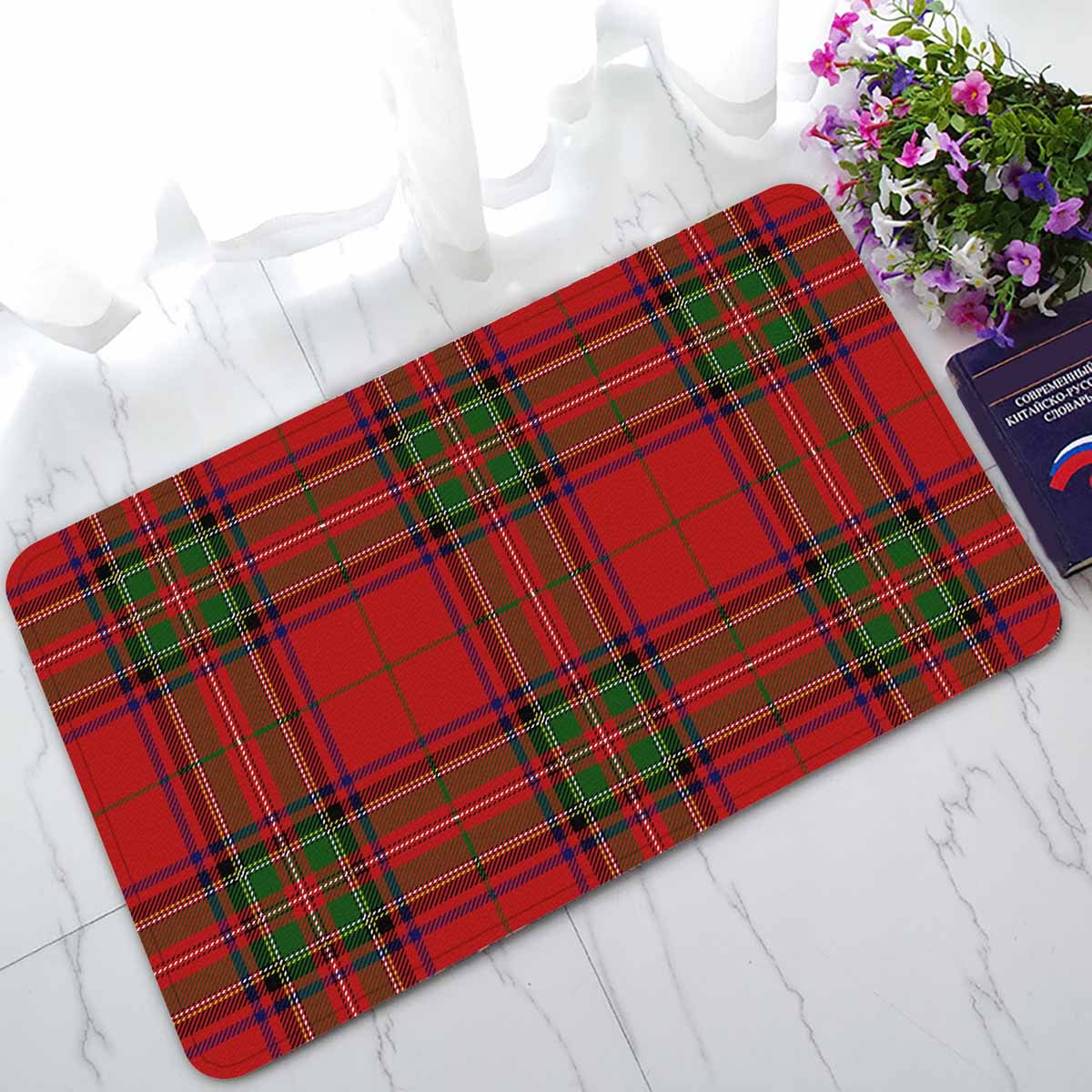 PKQWTM Clan Stewart Scottish Royal Tartan Plaid Home Decor Floor Mat