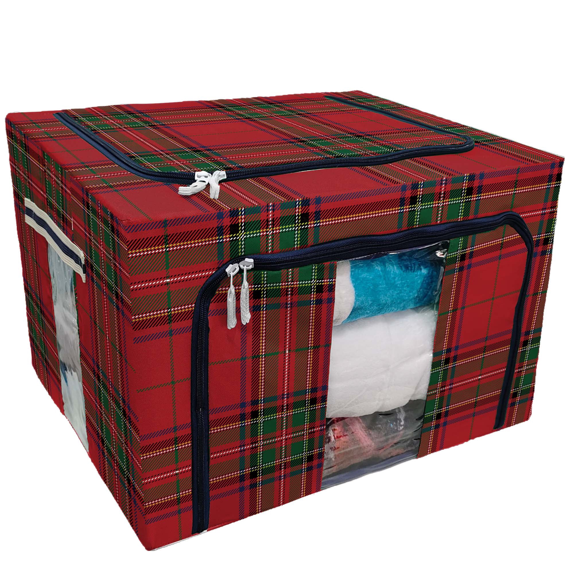 Scotland Storage Box PKQWTM Clan Stewart Scottish Royal Tartan Plaid Storage Bag Clear ...