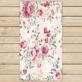 thumbnail image 1 of PKQWTM Classic Vintage Flower Pattern On Green Background Microfiber Bath Towels Bathroom Body Shower Towel Size 30x56 Inches, 1 of 1