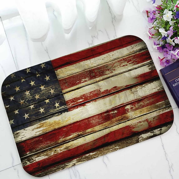 PKQWTM Closeup American Flag Boards Home Decor Floor Mat Area Rug Doormat Size 15.7x23.6 Inches