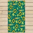 thumbnail image 1 of PKQWTM Clover Branch Horseshoe Quatrefoil Microfiber Bath Towels Bathroom Body Shower Towel Size 30x56 Inches, 1 of 1